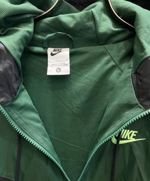NIKE（ナイキ）NIKE (ナイキ) NSW HE WRフードウーブンJKT グリーン×ブラック サイズ:Sの古着・服飾アイテム