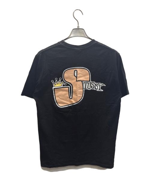 stussy（ステューシー）stussy (ステューシー) プリントTシャツ ブラック サイズ:SIZE Mの古着・服飾アイテム