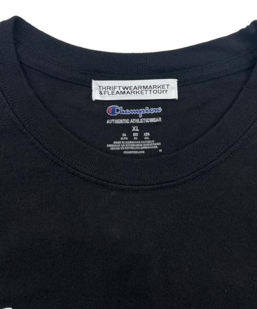 Champion（チャンピオン）Champion (チャンピオン) THRIFTWEARMARKET & FLEAMARKET TOUrr Tシャツ ブラック サイズ:XLの古着・服飾アイテム