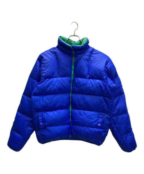 Patagonia（パタゴニア）Patagonia (パタゴニア) ダウンセーター エレクトリックブルー×ブライトグリーン Electric Blue/Bright Green サイズ:Mの古着・服飾アイテム