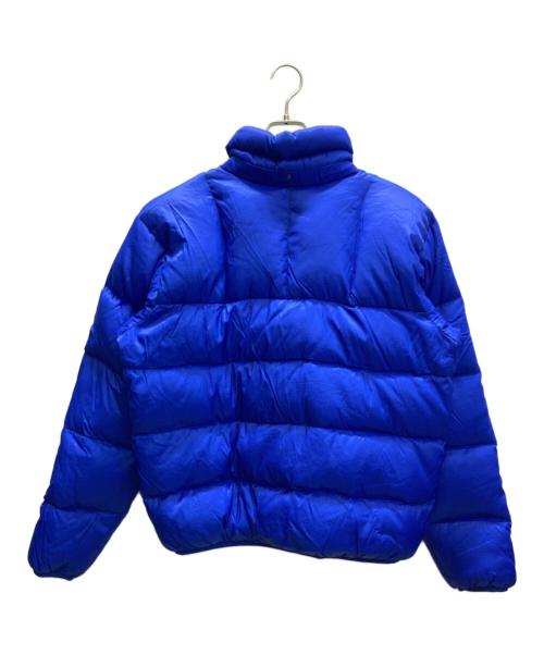 Patagonia（パタゴニア）Patagonia (パタゴニア) ダウンセーター エレクトリックブルー×ブライトグリーン Electric Blue/Bright Green サイズ:Mの古着・服飾アイテム