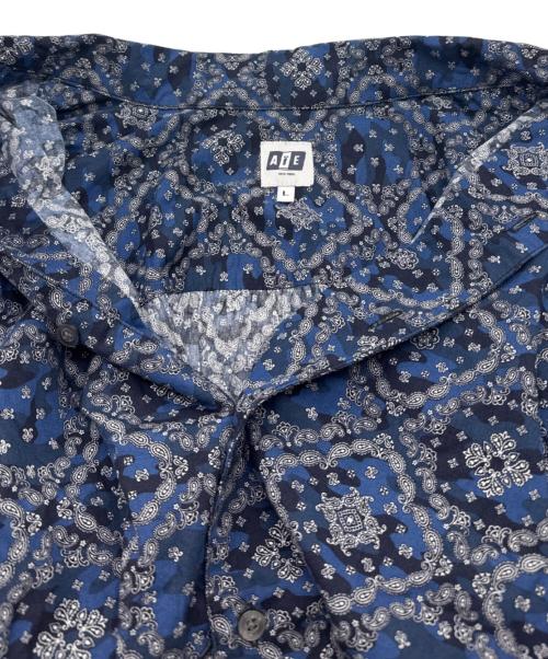 AiE（エーアイイー）AiE (エーアイイー) ペイズリー柄シャツ ネイビー サイズ:SIZE Lの古着・服飾アイテム