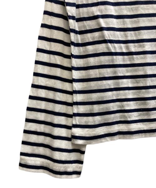 MUSE de Deuxieme Classe（ミューズ ドゥーズィエム クラス）MUSE de Deuxieme Classe (ミューズ ドゥーズィエム クラス) Sheer BORDER プルオーバー ホワイト×ブラック サイズ:SIZE Free 未使用品の古着・服飾アイテム