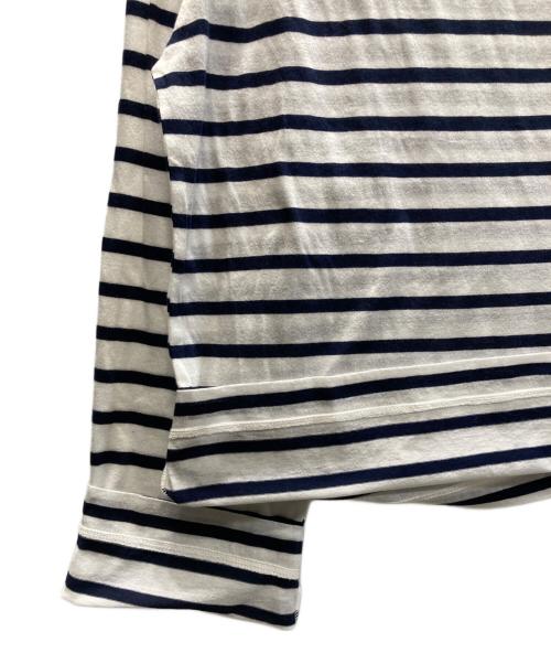 MUSE de Deuxieme Classe（ミューズ ドゥーズィエム クラス）MUSE de Deuxieme Classe (ミューズ ドゥーズィエム クラス) Sheer BORDER プルオーバー ホワイト×ブラック サイズ:SIZE Free 未使用品の古着・服飾アイテム