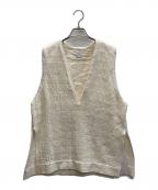 Spick and Spanスピック＆スパン）の古着「Italian fabric ツイードベスト」｜ベージュ