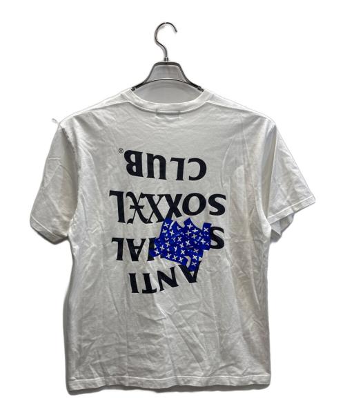 GOD SELECTION XXX（ゴッドセレクショントリプルエックス）GOD SELECTION XXX (ゴッドセレクショントリプルエックス) anti social social CLUB (アンチソーシャルソーシャルクラブ) プリントTシャツ ホワイト サイズ:SIZE Lの古着・服飾アイテム