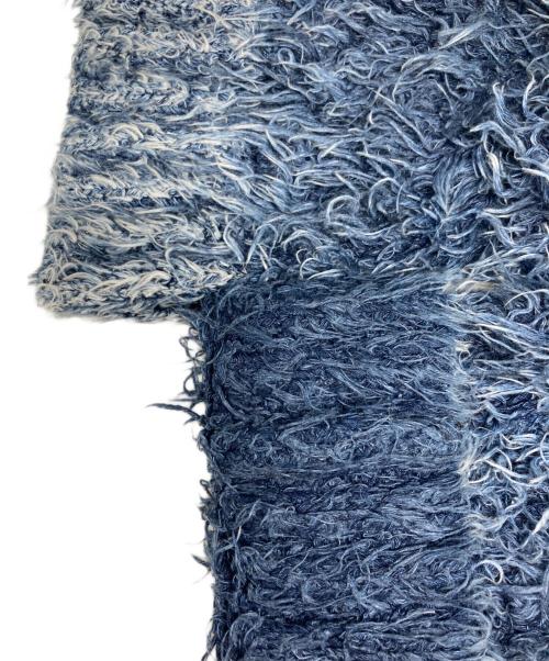 DIESEL（ディーゼル）DIESEL (ディーゼル) K-DAVE Textured-knit hoodie/ケーデイブ テクスチャード ニット フーディ ネイビー サイズ:Lの古着・服飾アイテム