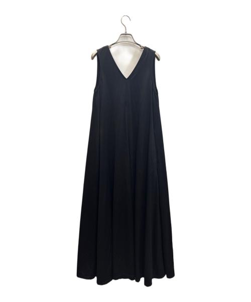 CABAN（キャバン）CABAN (キャバン) キュプラポリエステルスムース Vネックワンピース ブラック サイズ:SIZE Freeの古着・服飾アイテム