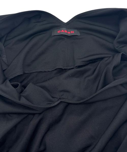 CABAN（キャバン）CABAN (キャバン) キュプラポリエステルスムース Vネックワンピース ブラック サイズ:SIZE Freeの古着・服飾アイテム