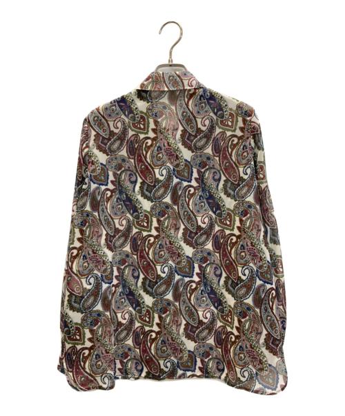 ROCHAS（ロシャス）ROCHAS (ロシャス) ペイズリー総柄シャツ ブラウン サイズ:9 未使用品の古着・服飾アイテム