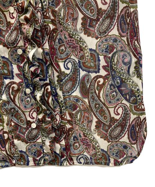 ROCHAS（ロシャス）ROCHAS (ロシャス) ペイズリー総柄シャツ ブラウン サイズ:9 未使用品の古着・服飾アイテム