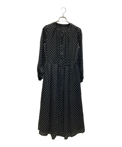 Le lien（ルリアン）Le lien (ルリアン) ドットワンピース ブラック サイズ:９号 未使用品の古着・服飾アイテム