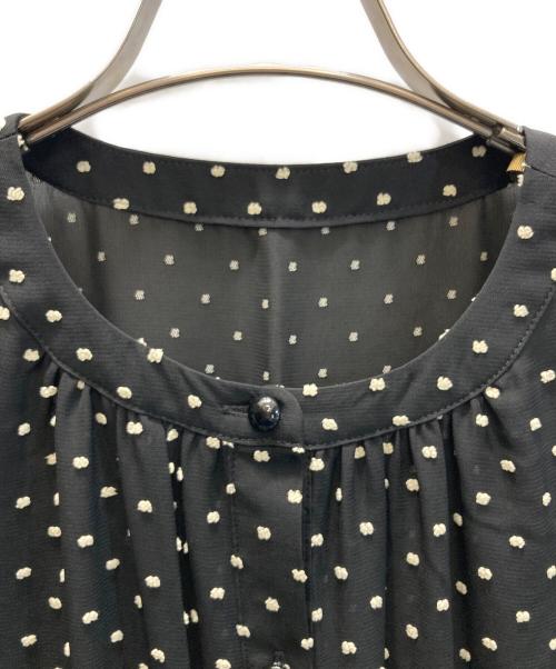 Le lien（ルリアン）Le lien (ルリアン) ドットワンピース ブラック サイズ:９号 未使用品の古着・服飾アイテム