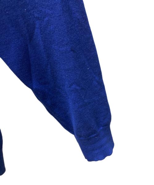 maison kitsune（メゾンキツネ）maison kitsune (メゾンキツネ) ロゴ刺繍カーディガン ブルー サイズ:Mの古着・服飾アイテム