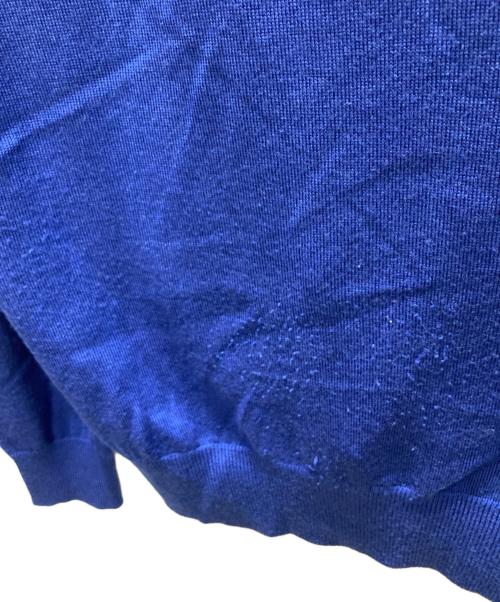 maison kitsune（メゾンキツネ）maison kitsune (メゾンキツネ) ロゴ刺繍カーディガン ブルー サイズ:Mの古着・服飾アイテム