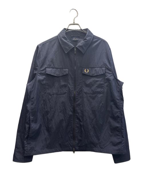 FRED PERRY（フレッドペリー）FRED PERRY (フレッドペリー) Zip Overshirt ネイビー サイズ:SIZE Lの古着・服飾アイテム