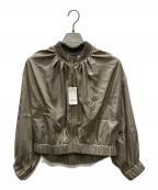 BRAHMINブラーミン）の古着「ギャザーブルゾン」｜ブラウン