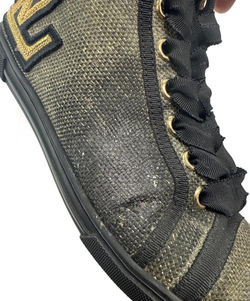 LOUIS VUITTON（ルイ ヴィトン）LOUIS VUITTON (ルイ ヴィトン) LVロゴ ハイカット ラメ スニーカー ゴールド サイズ:SIZE 35 1/2の古着・服飾アイテム
