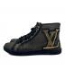 LOUIS VUITTON (ルイ ヴィトン) LVロゴ ハイカット ラメ スニーカー ゴールド サイズ:SIZE 35 1/2：4500円