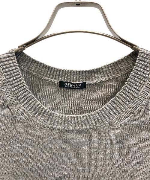 Denham（デンハム）Denham (デンハム) WASH KNIT CREW / 薄手ニット グレー サイズ:Ｌの古着・服飾アイテム
