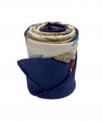 HERMESエルメス）の古着「カレ90 Vive le vent シルクスカーフ」｜ブルー×ホワイト