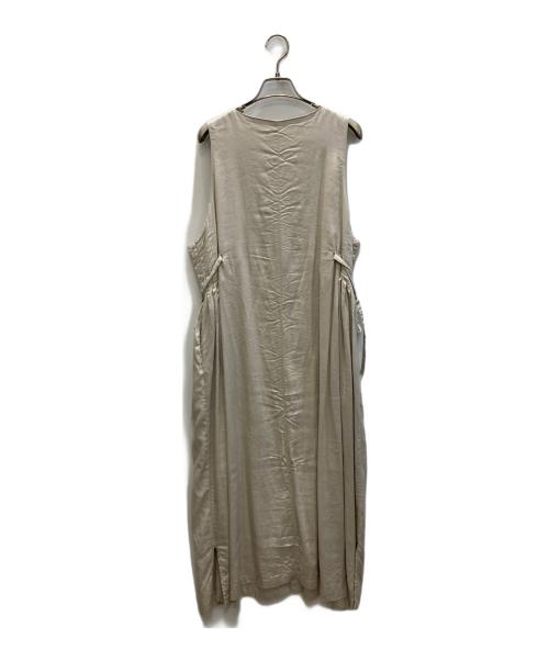 YUNI（ユニ）YUNI (ユニ) フロントボタンノースリーブワンピース ベージュ サイズ:SIZE Freeの古着・服飾アイテム