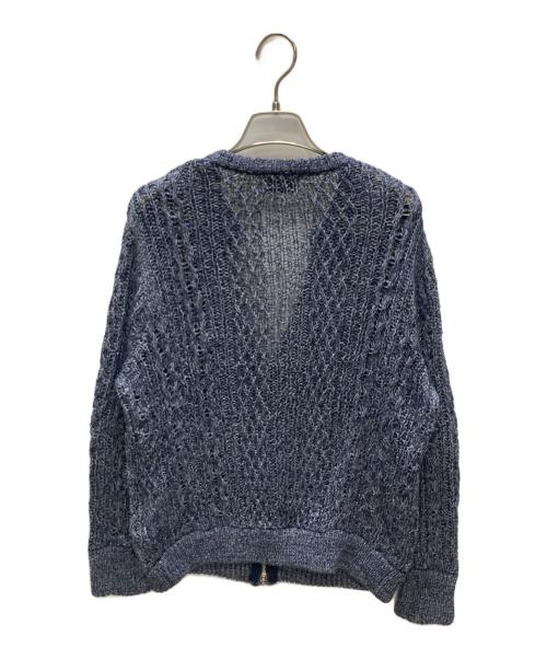 soduk（スドーク）soduk (スドーク) ジップニットカーディガン ネイビー サイズ:サイズ詳細参照の古着・服飾アイテム