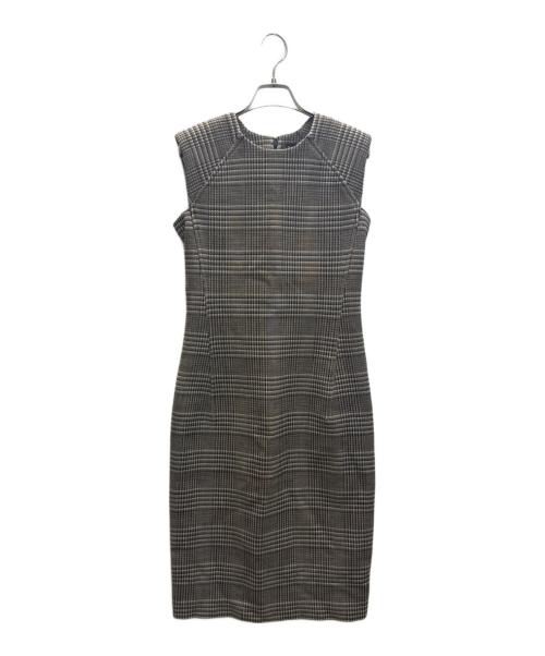 theory（セオリー）theory (セオリー) ブリティッシュチェック パワーショルダー ワンピース ブラウン サイズ:SIZE 4 未使用品の古着・服飾アイテム