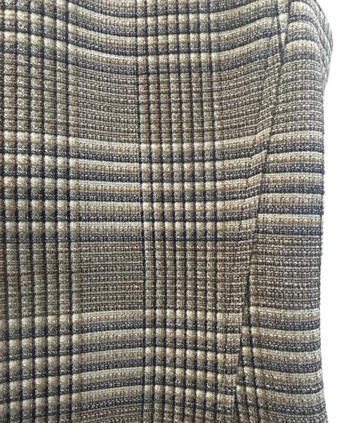 theory（セオリー）theory (セオリー) ブリティッシュチェック パワーショルダー ワンピース ブラウン サイズ:SIZE 4 未使用品の古着・服飾アイテム