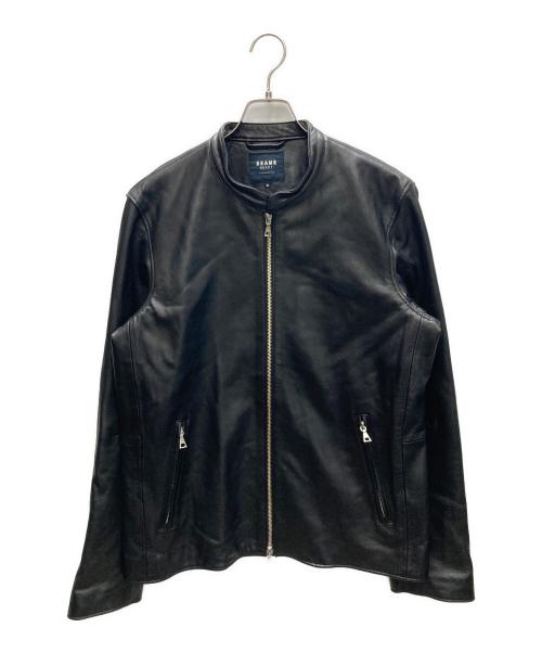 BEAMS HEART（ビームスハート）BEAMS HEART (ビームスハート) ラムレザー シングルライダースジャケット ブラック サイズ:SIZE XLの古着・服飾アイテム