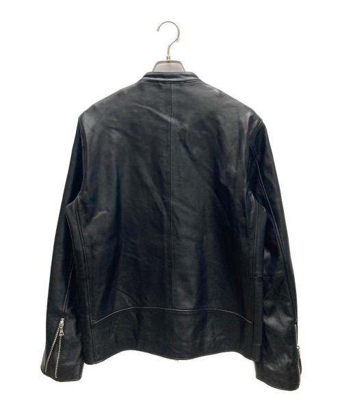 BEAMS HEART（ビームスハート）BEAMS HEART (ビームスハート) ラムレザー シングルライダースジャケット ブラック サイズ:SIZE XLの古着・服飾アイテム