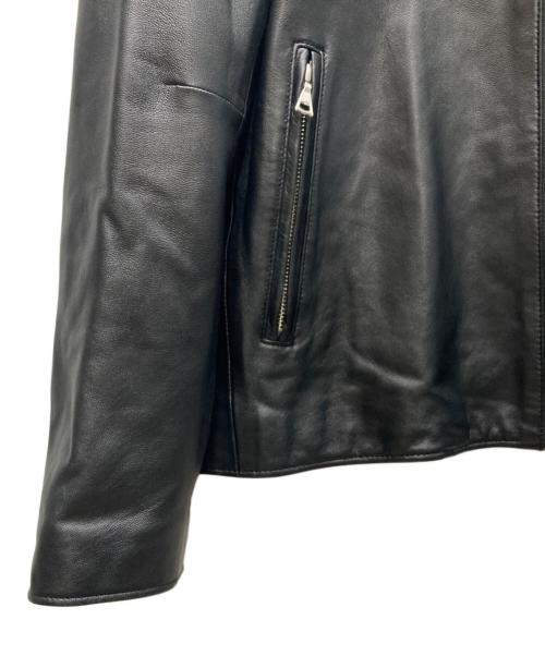 BEAMS HEART（ビームスハート）BEAMS HEART (ビームスハート) ラムレザー シングルライダースジャケット ブラック サイズ:SIZE XLの古着・服飾アイテム