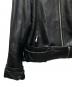 中古・古着 BEAMS HEART (ビームスハート) ラムレザー シングルライダースジャケット ブラック サイズ:SIZE XL：8000円
