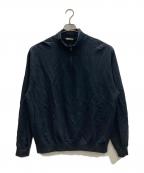 AURALEEオーラリー）の古着「ELASTIC HIGH GAUGE SWEAT HALF ZIP P/O」｜ブラック