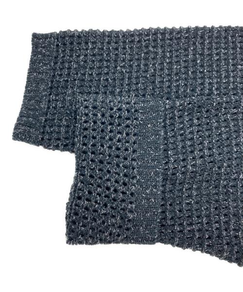 YOKE（ヨーク）YOKE (ヨーク) MESH KNITTED SHIRT CARDIGAN ブラック サイズ:SIZE 3の古着・服飾アイテム