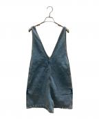 Spick and Spanスピック＆スパン）の古着「デニムショートコンビネゾン」｜インディゴ