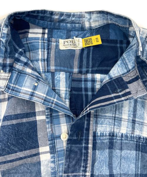 POLO RALPH LAUREN（ポロ・ラルフローレン）POLO RALPH LAUREN (ポロ・ラルフローレン) パッチワークデニムシャツワンピース インディゴ サイズ:Mの古着・服飾アイテム