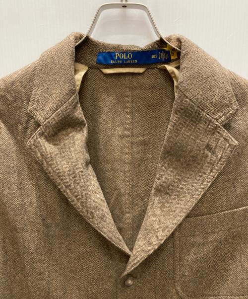 POLO RALPH LAUREN（ポロ・ラルフローレン）POLO RALPH LAUREN (ポロ・ラルフローレン) モダン ヘリンボーン ブレザー Modern Herringbone Blazer ブラウン サイズ:40Sの古着・服飾アイテム