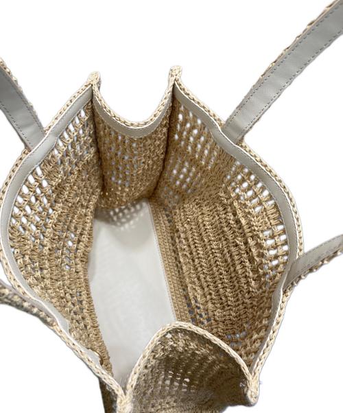 TORY BURCH（トリーバーチ）TORY BURCH (トリーバーチ) エラ ハンドクロシェ ミニトート ベージュの古着・服飾アイテム