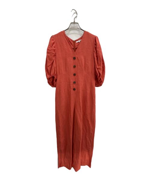 CADUNE（カデュネ）CADUNE (カデュネ) パフ袖サロペット オールインワン オレンジ サイズ:38 未使用品の古着・服飾アイテム