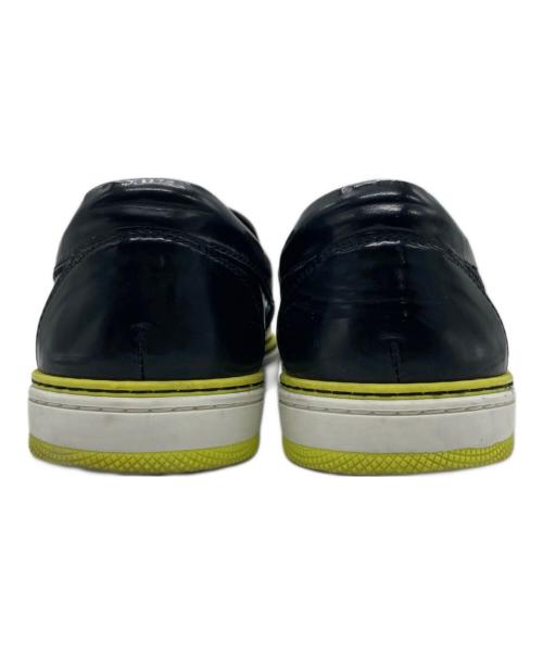 JIMMY CHOO（ジミーチュウ）JIMMY CHOO (ジミーチュウ) スタッズスリッポン ブラック×イエロー サイズ:SIZE 40の古着・服飾アイテム