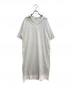 BEAUTY&YOUTHビューティーアンドユース）の古着「コットンポプリン カフタンスキッパーワンピース」｜ホワイト