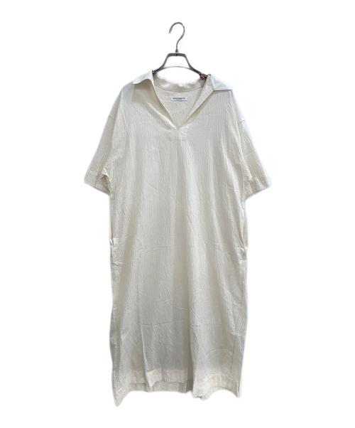 BEAUTY&YOUTH（ビューティーアンドユース）BEAUTY&YOUTH (ビューティーアンドユース) コットンポプリン カフタンスキッパーワンピース ホワイト サイズ:Mの古着・服飾アイテム