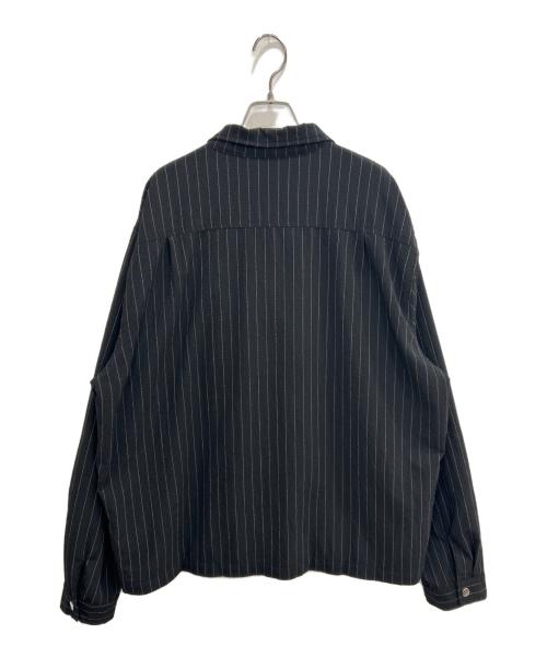 FORMER（フォーマー）FORMER (フォーマー) ストライプジップジャケット ブラック サイズ:XXLの古着・服飾アイテム