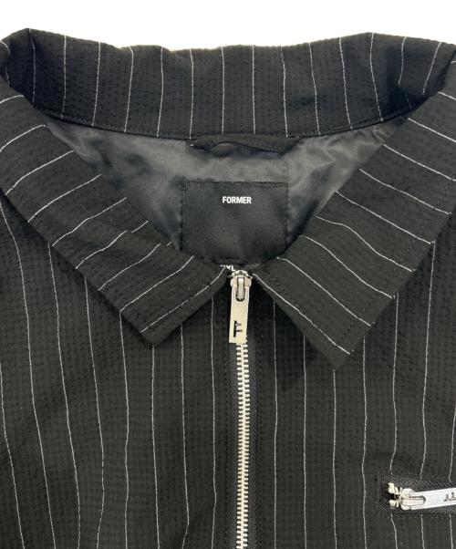 FORMER（フォーマー）FORMER (フォーマー) ストライプジップジャケット ブラック サイズ:XXLの古着・服飾アイテム