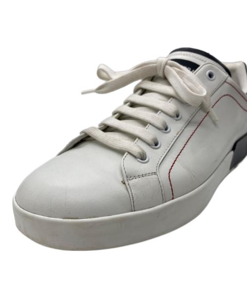 DOLCE & GABBANA（ドルチェ＆ガッバーナ）DOLCE & GABBANA (ドルチェ＆ガッバーナ) ポルトフィーノレザースニーカー ホワイト サイズ:SIZE 9の古着・服飾アイテム