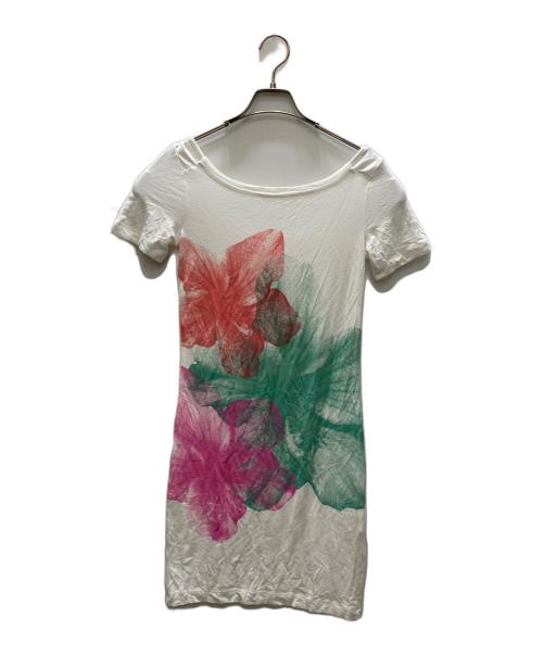 MM6 Maison Margiela（エムエムシックスメゾンマルジェラ）MM6 Maison Margiela (エムエムシックスメゾンマルジェラ) フラワープリントカットソー ホワイト サイズ:SIZE Mの古着・服飾アイテム