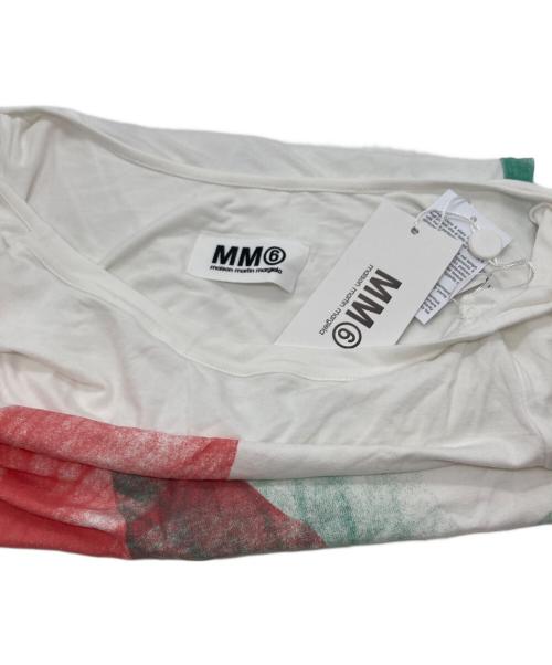MM6 Maison Margiela（エムエムシックスメゾンマルジェラ）MM6 Maison Margiela (エムエムシックスメゾンマルジェラ) フラワープリントカットソー ホワイト サイズ:SIZE Mの古着・服飾アイテム
