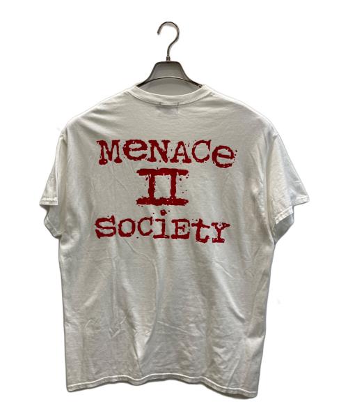 The Fitnes（ザ フィットネス）The Fitnes (ザ フィットネス) ムービープリントTシャツ / Menace II Society / メナス・トゥ・ソサエティ / ポケットいっぱいの涙 ホワイト サイズ:XLの古着・服飾アイテム