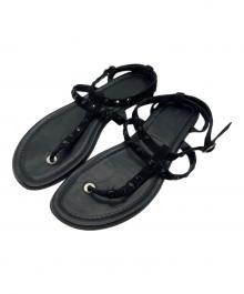 MONCLER（モンクレール）の古着「ビジューストラップサンダル」｜ブラック